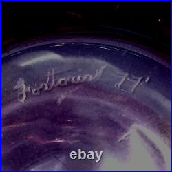 1 (One) FOSTORIA DESIGNER COLLECTION Alexandrite OOAK Glass Vase 1977-Signed