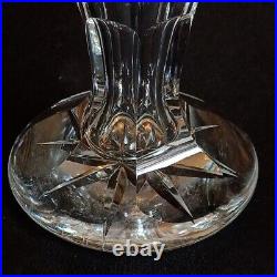 1 (One) WATERFORD PEACOCK CUT Rare Crystal 10 Footed Vase-Signed DISCONTINUED