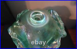 1972 Signed Peter (Paedra) Bramhall Large Art Glass Freeform Ball Vase