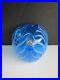 1976-Fenton-Blue-Art-Glass-Vase-White-Pulled-Feather-Decoration-Signed-LIMITED-01-gdo