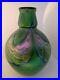 1976-Signed-Orient-Flume-Pulled-Feather-Iridescent-Green-Gourd-VASE-7-01-md