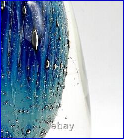 1990's Robert Burch Signed Handblown Art Glass Bud Vase