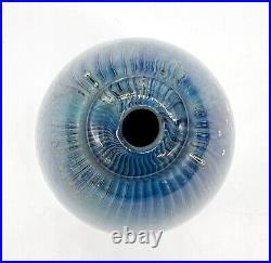 1990's Robert Burch Signed Handblown Art Glass Bud Vase