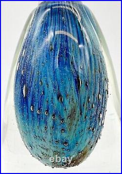 1990's Robert Burch Signed Handblown Art Glass Bud Vase