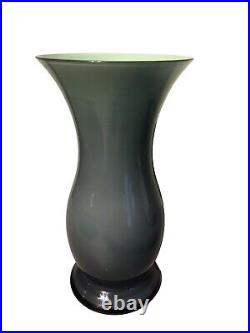 1998 SALVIATI Italy Venetian Murano Cased Art Glass Colonnino Vase Signed RARE