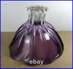 1999 Ed Branson Art Glass Purple Arbor 14 Large Bowl Signed (it#a3)