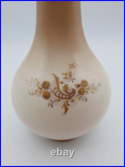 19thC Signed Josef Ahne Opaline Hand Painted Portrait Bohemian Art Glass Vase
