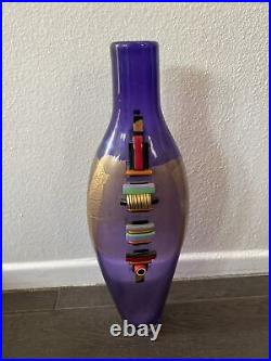 2000 DAVID GARCIA Hand Blown Studio Art Glass Vase Signed Dated
