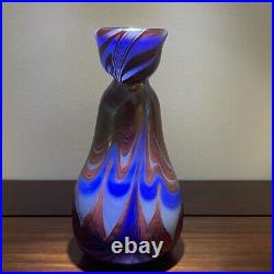 6 Inches Tall signed vintage art glass vase Signed Cantor 11-72
