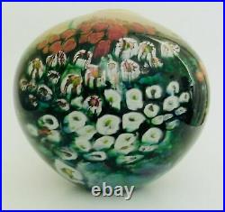 7 1/2 SHAWN E. MESSENGER 1999 Landscape Series Round Blown Art Glass Vase