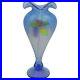 ABELMAN-Art-Glass-Vase-11-Iridescent-Blue-w-Hanging-Hearts-vtg-1984-Signed-01-auqx
