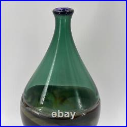 Alex Brand Art Glass Vase Signed Dated 2006 Multicolor