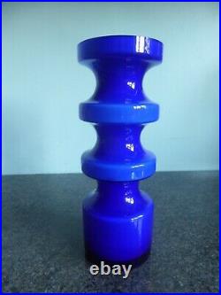 Alsterfors blue single stem glass bud vase