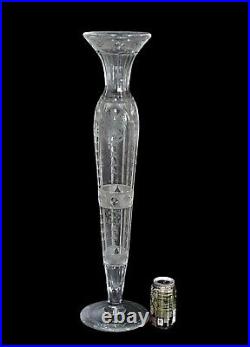 American Cut Glass Signed Sinclaire Adam 28 Tall Floor Vase RARE & PERFECT