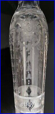 American Cut Glass Signed Sinclaire Adam 28 Tall Floor Vase RARE & PERFECT
