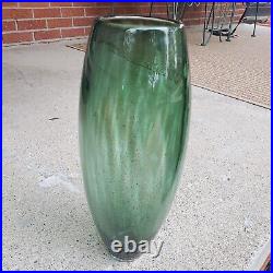 American Studio Art Glass Vase Signed Eric Meek Corning