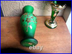 Antique Art Deco Glass Vase Cased Glass Marked Norleans Italy