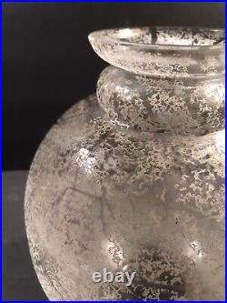 Antique Daum Nancy France Glass Vase/Signed/Art Deco/France C. 1940/Acid Etching
