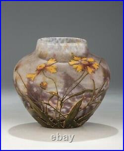 Antique French Seccesion Vase Daum&Nancy Floral decoration