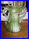 Antique-Loetz-Iridescent-green-art-glass-vase-Signed-Applied-Handles-Prunts-01-bjoj