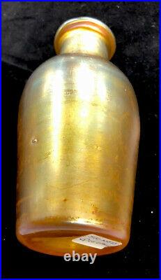 Antique Quezal Signed Iridescent Art Glass Vase Circa 1900
