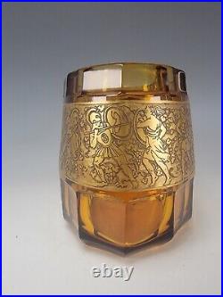 Antique Signed Bohemian Moser Karlsbad Art Glass Amazon's Vase Signed