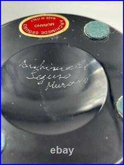 Archimede Seguso Murano Glass Bullicante Vase Signed & Labeled
