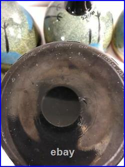 Art Glass Kosta Boda Rare Nevada Vallien Aboriginal Bird Bowl Vase 59545 Signed