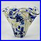 Artist-Signed-Hand-Blown-Handkerchief-Wavy-Glass-Vase-w-cobalt-pattern-01-engw