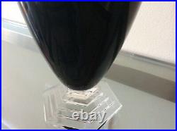Authentic Baccarat Black ORSAY Vase No box EUC No Chips
