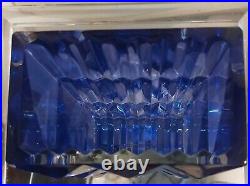 BACCARAT BLUE LUXOR 8 1/4 VASE RETAILS $990. SIGNED (STUNNING)NEWithWithTAG NO BOX
