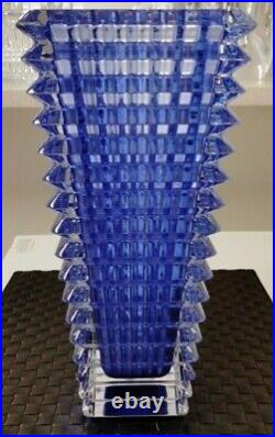 Baccarat 12-in Cobalt Blue Eye Vase Retails $2,050 NewithNo Box(GORGEOUS) SIGNED