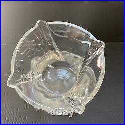 Baccarat Crystal Clear Lrg 10 Serpentine Swirl Glass Vase Signed/Stamped France