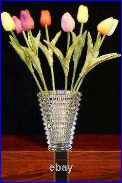 Baccarat Crystal Oval Eye Clear Vase 6 Perfect