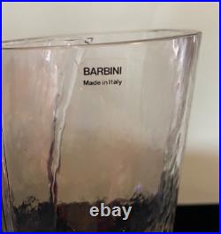 Barbini Murano Clear Glass Heart Envelope Vase Signed 11