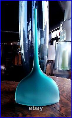 Barbini Murano glass vase large blue fabulous, ca. 1970s Venetian