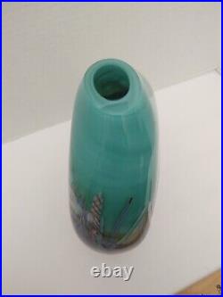 Beautiful Graffiti Helix 1987 By Daniel Edler Signed Heavy Art Glass Vase