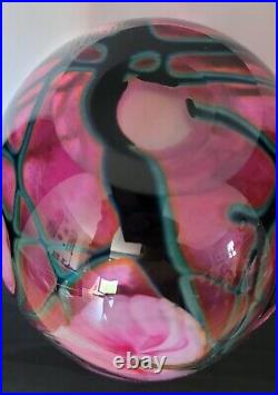 Beautiful John Lotton (1992) Signed Cameo Art Glass 11 Vase