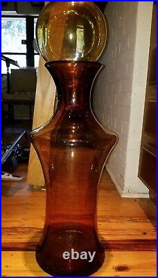 Blenko #4603-ha Unusual Floor Vase made only 1 year! Extremely Rare Ginger Color