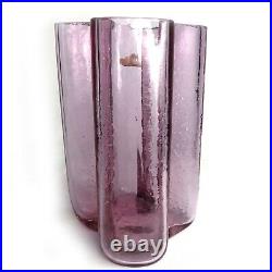 Blenko Art Glass Vase Rare Husted Design 6312L Rosé Handcrafted Pink MCM'63