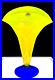 Blenko-Glass-Vase-Fan-Shape-Signed-Labeled-Richard-Blenko-2000-YellowithBlue-01-kqkd