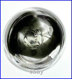 Blenko Handmade Glass 3403 Vase in Plum Swirl Signed