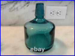 Blenko Husted Vtg Mid Century Modern Art Glass Decanter 5816L Vase Rare