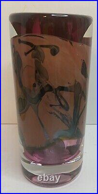 Brent Kee Young Art Glass Vase Glass Vessel Signed You Young 6.5 Tall. Vgc