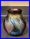 CHARLES-LOTTON-IRIDESCENT-Art-Glass-Vase-1995-Signed-Blue-Pink-Gold-MULTICOLOR-01-jkjt