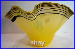 Carlos R Pebaque Stohghan Zweden Art Studio Glass Bowl Vase Signed 1992