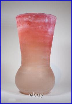 Cenedese Scavo Murano Italian Art Glass Vase Signed