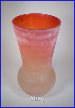 Cenedese Scavo Murano Italian Art Glass Vase Signed