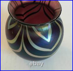 Charles LOTTON Art Glass Vase, Signed & Dated 1973