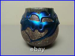 Charles Lotton Electric Blue LAVA Cypriot Cabinet Vase, Signed, c. 1987